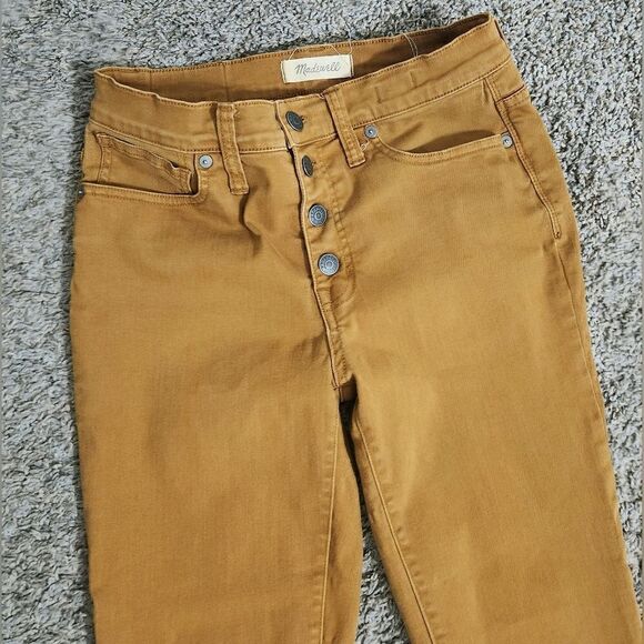 Madewell 9” Mid Rise Skinny Jeans Buttonfly Front Garment-Dyed  Women Size 27 - Picture 5 of 10